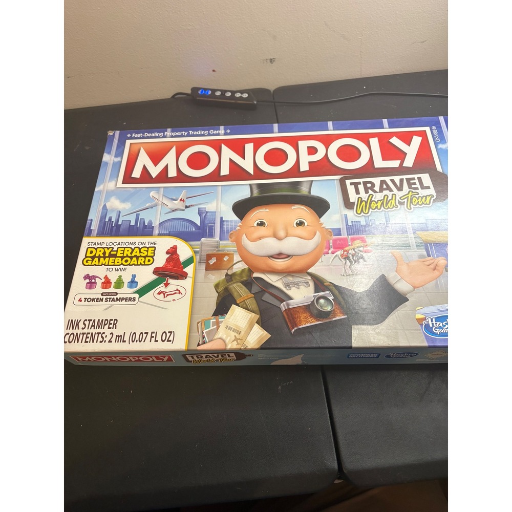 Hasbro Monopoly Travel World Tour Board Game Dry Erase Board F4007